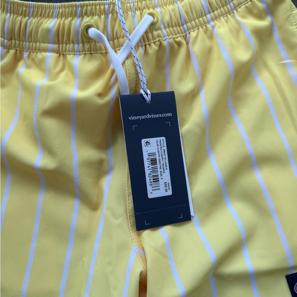 Vineyard Vines Yellow Striped toddler boy Swim Shorts